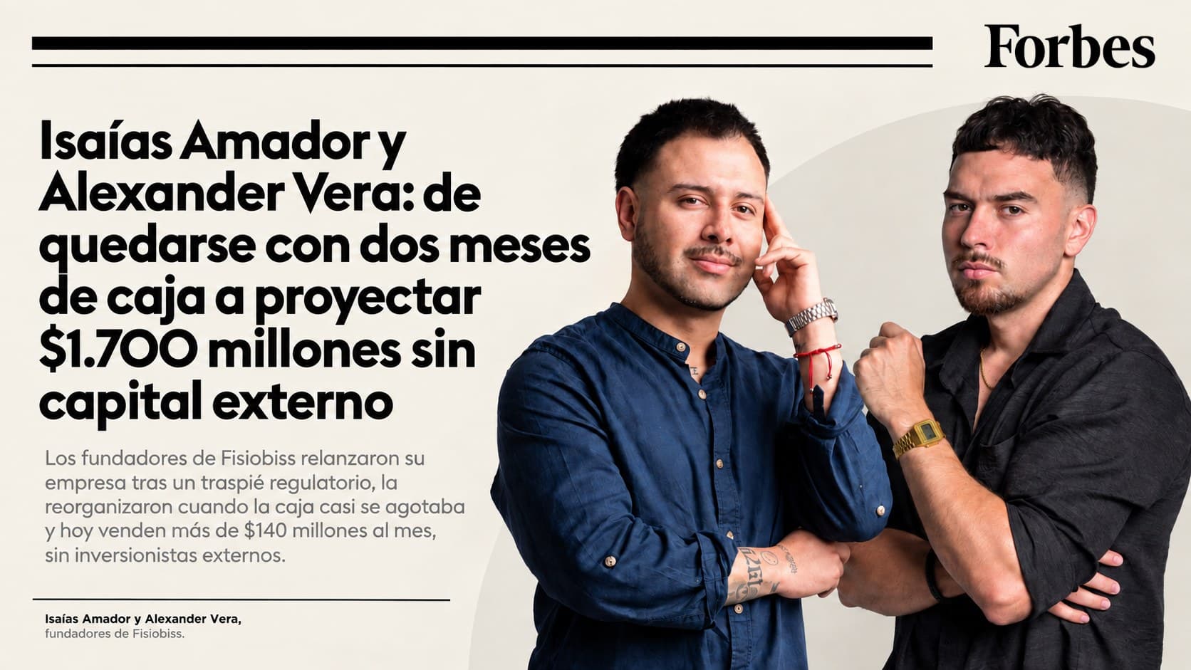 Forbes Chile: Isaías Amador y Alexander Vera, de quedarse con dos meses de caja a proyectar $1.700 millones sin capital externo